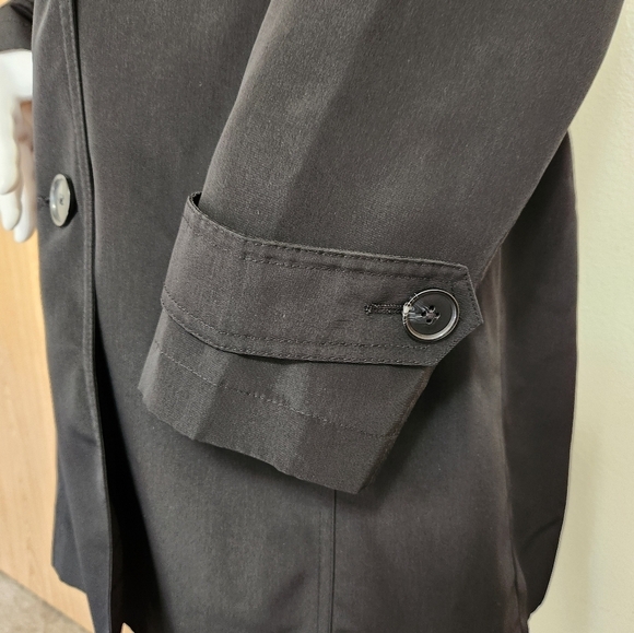 Black London Fog trench coat size large‎ - Picture 4 of 14